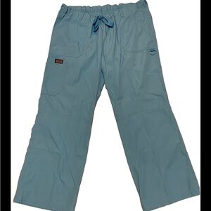 Cherokee  Women's 4-Pocket Low-Rise Drawstring Cargo Scrub Pants Large Petite